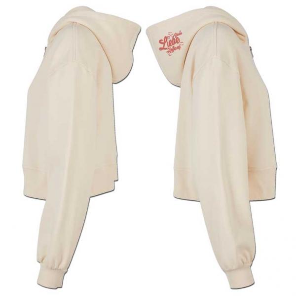 Oversized Zipper Glaube Liebe Hoffnung Damen Sand