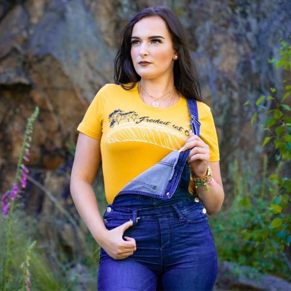 Freiheit ist Natur Girlie Shirt