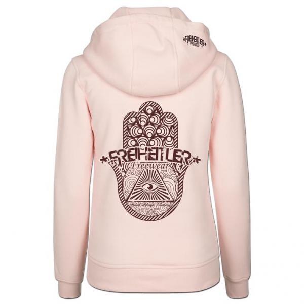 Hand Hoodie Damen Rosa