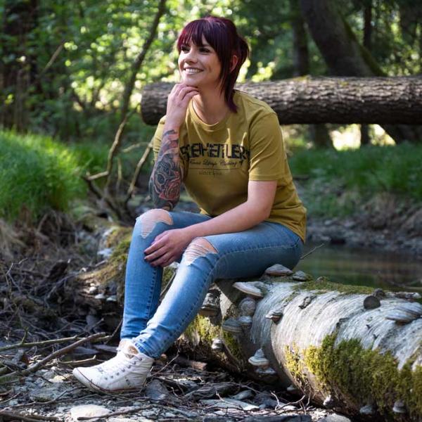 Bio Premium Werte Anker Shirt Oliven Öl Unisex