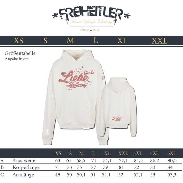 Luxury Glaube Liebe Hoffnung Oversized Hoodie Unisex