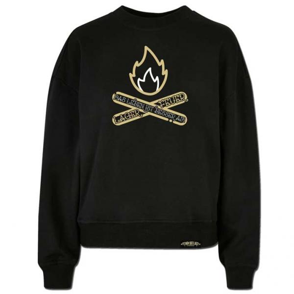 Lagerfeuer Oversized Sweater Damen Black