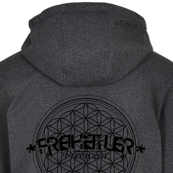 Blume des Lebens Hoodie Unisex Dunkelgrau