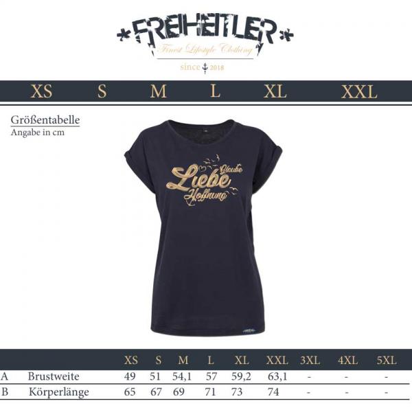 Glaube Liebe Hoffnung Girlie Navy