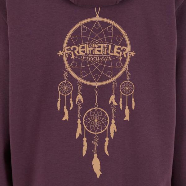 Traumfänger Kuschel Zipper Pflaume Unisex