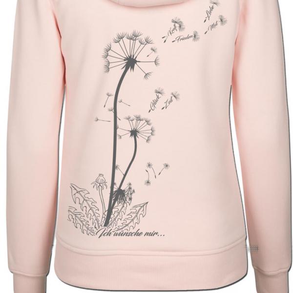 Pusteblume Hoodie Damen Rosa