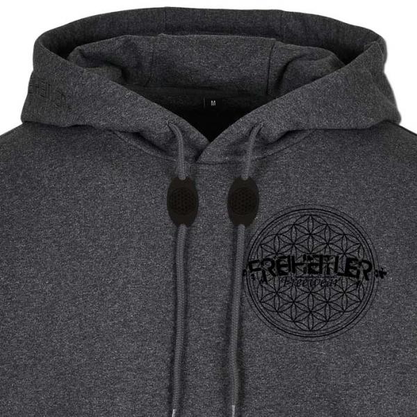Blume des Lebens Hoodie Unisex Dunkelgrau