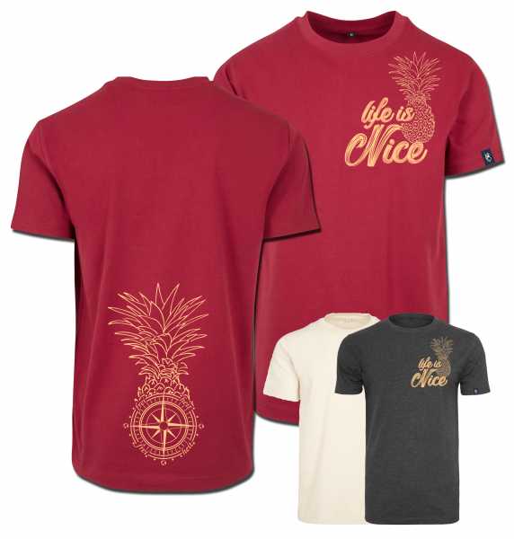 Life is Nice Shirt Männer Sand