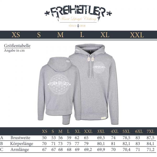 Blume des Lebens Hoodie Unisex Hellgrau