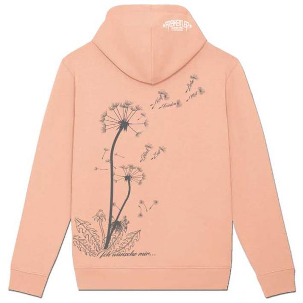 Bio Premium Pusteblume Hoodie Pfirsich Unisex