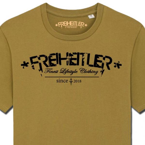 Bio Premium Werte Anker Shirt Oliven Öl Unisex