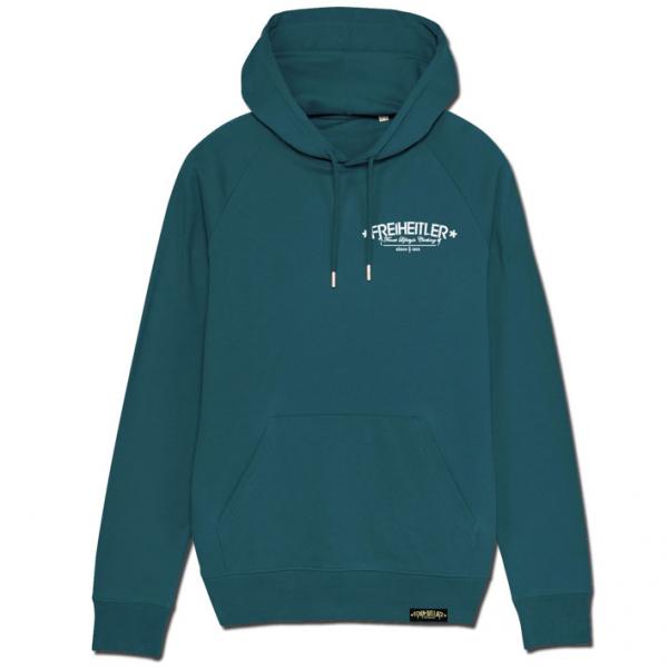 Bio Premium Blume des Lebens Hoodie "29.565" Unisex Smaragd