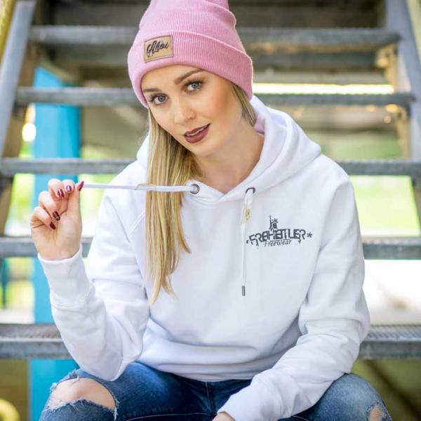 Premium Taube Hoodie Unisex weiß