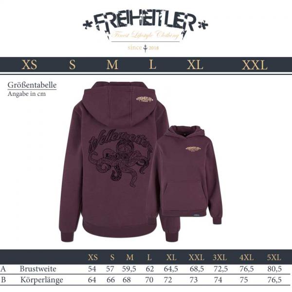 Wellenreiter Kuschel Hoodie Damen Pflaume