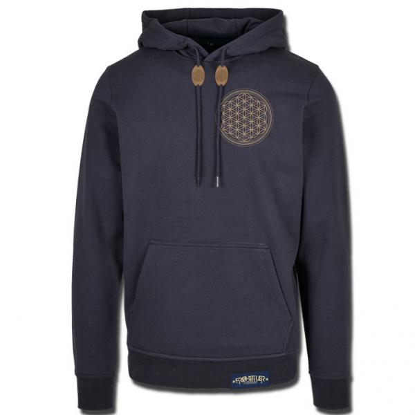 Blume des Lebens Hoodie Unisex Navy