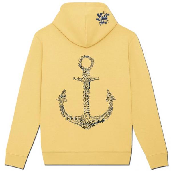 Bio Premium Werte Anker Hoodie Jojobaöl Unisex