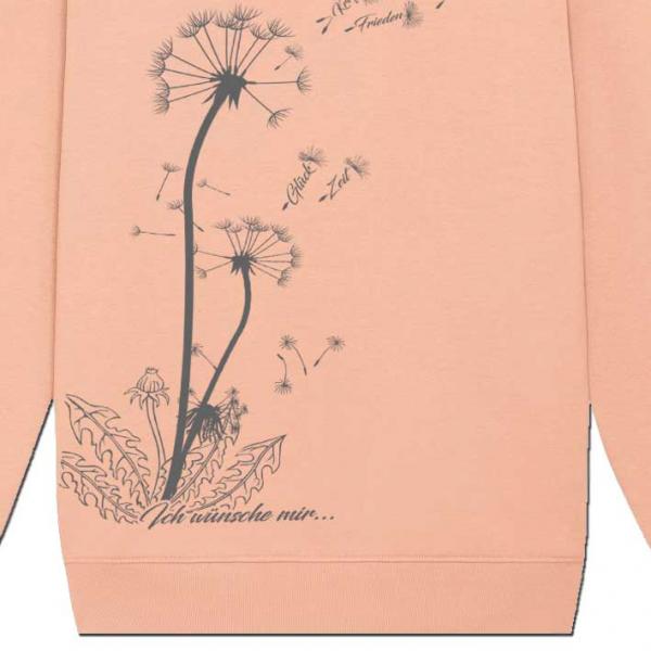 Bio Premium Pusteblume Hoodie Pfirsich Unisex