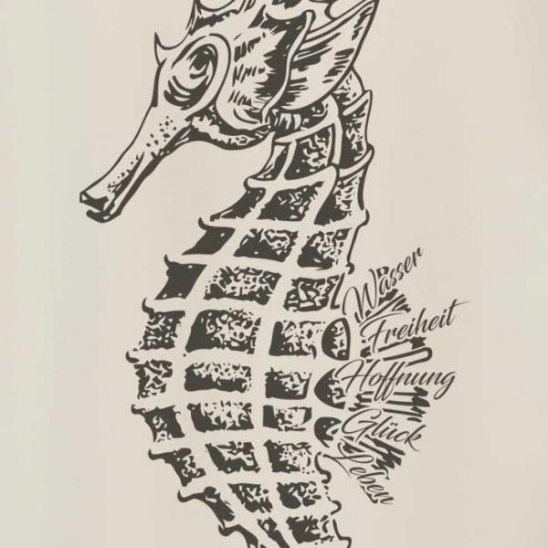 Seepferdchen Hoodie Sand Unisex