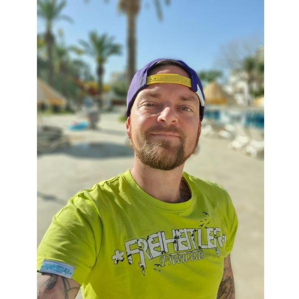 Signatur Snapback Lila Gelb