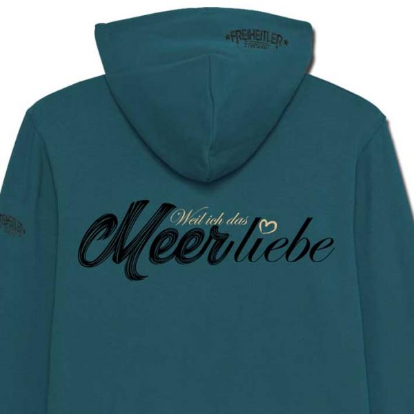 Bio Luxury Meer liebe Zipper Smaragd Unisex