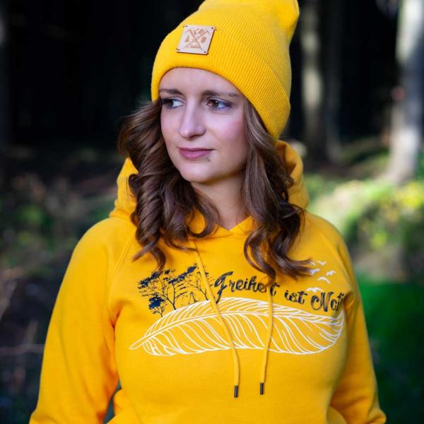 Bio Premium Freiheit ist Natur Hoodie Damen