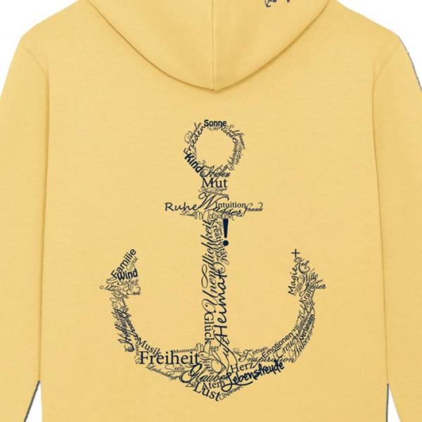 Bio Premium Werte Anker Hoodie Jojobaöl Unisex