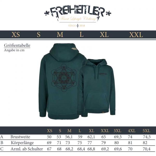 Metatrons Würfel Hoodie Unisex Grüne Seele