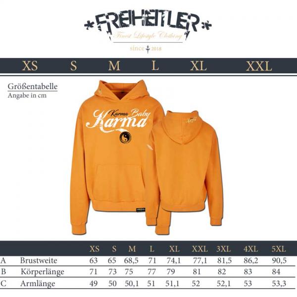 Luxury Karma Oversized Hoodie Orange Unisex