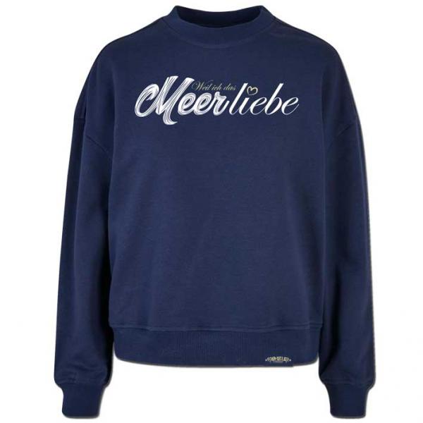 Meer liebe Oversized Sweater Damen Navy
