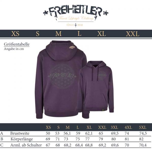 Blume des Lebens Hoodie Pflaume Unisex