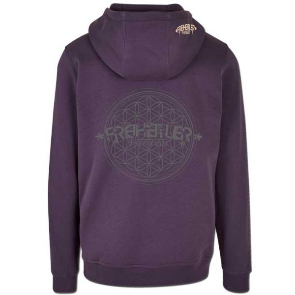 Blume des Lebens Hoodie Pflaume Unisex