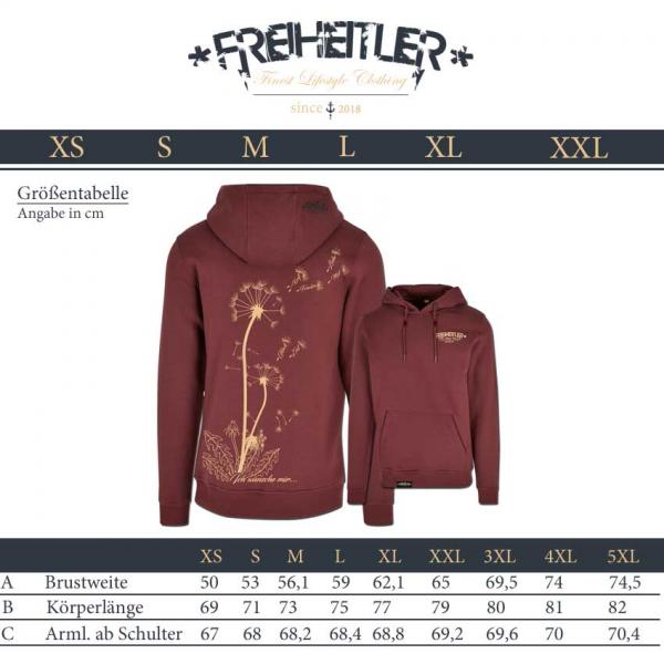 Bio Premium Pusteblume Hoodie Kirsche Unisex