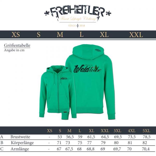 Wald liebe Premium Zipper Grüne Seele Unisex