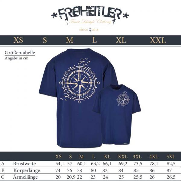 Luxury Windrose Oversized T Unisex Navy