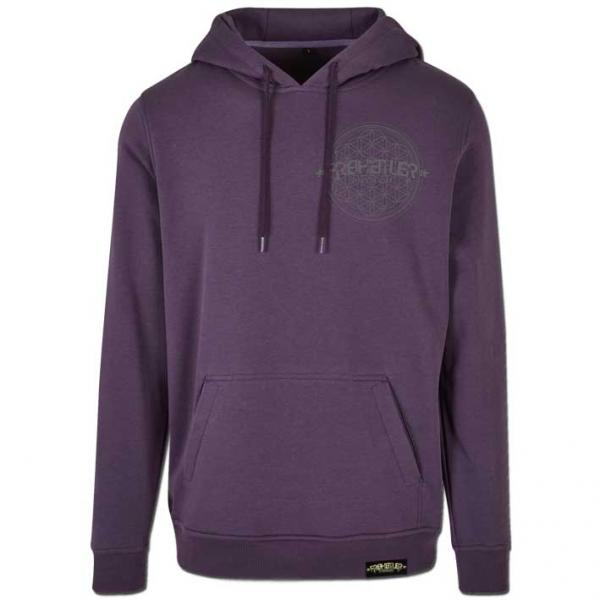 Blume des Lebens Hoodie Pflaume Unisex