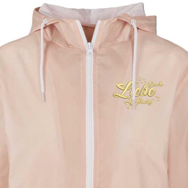 Windbreaker Glaube Liebe Hoffnung Stick Rosa Damen