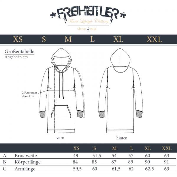 Bio Premium Blume des Lebens Hoodie Kleid