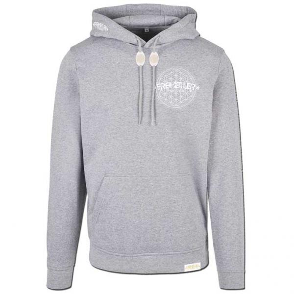 Blume des Lebens Hoodie Unisex Hellgrau