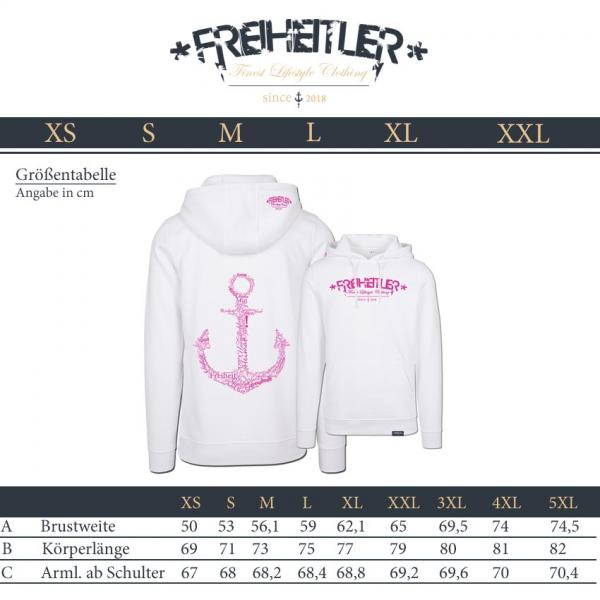 Werte Anker Hoodie "29.565" Weiß Unisex