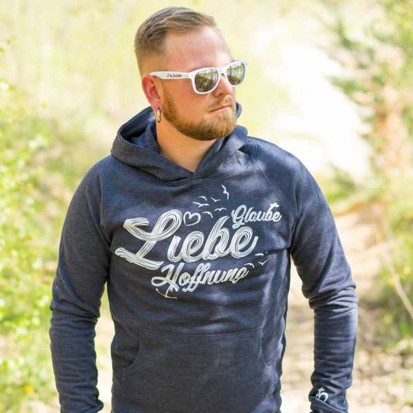 Bio Premium Glaube Liebe Hoffnung Hoodie Unisex