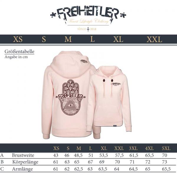 Hand Hoodie Damen Rosa