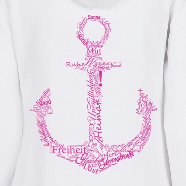 Werte Anker Sweat Parka Weiß Damen