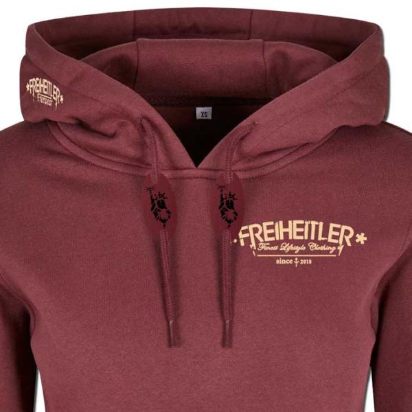 Bio Premium Ladies Hoodie Taube Cherry