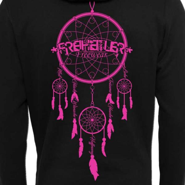 Traumfänger Hoodie Schwarz Pink Unisex