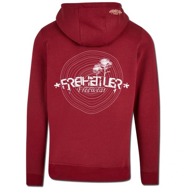 Holzscheibe Hoodie Bordeaux Unisex
