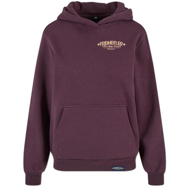 Wellenreiter Kuschel Hoodie Damen Pflaume