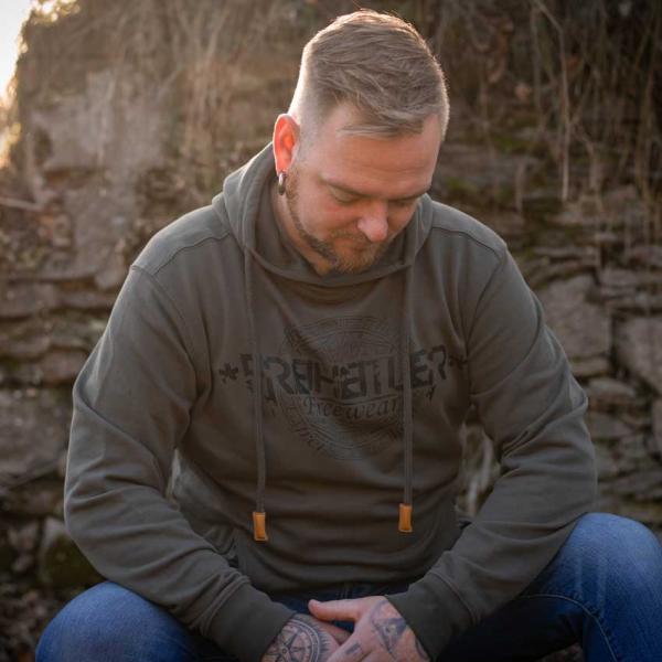 Bio Premium Inka Hoodie Highneck Olive