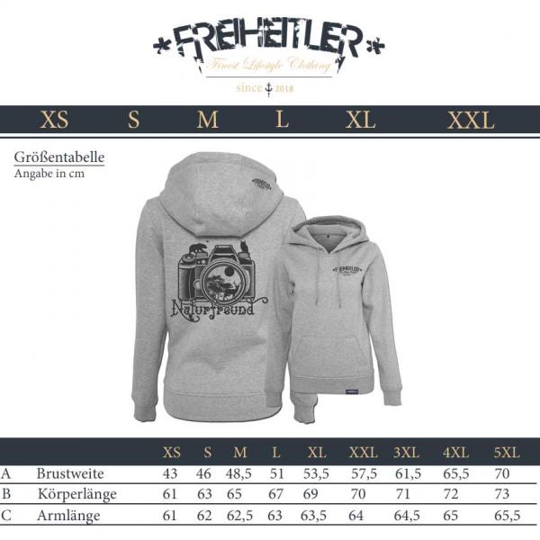 Naturfreund Hoodie Damen Stein