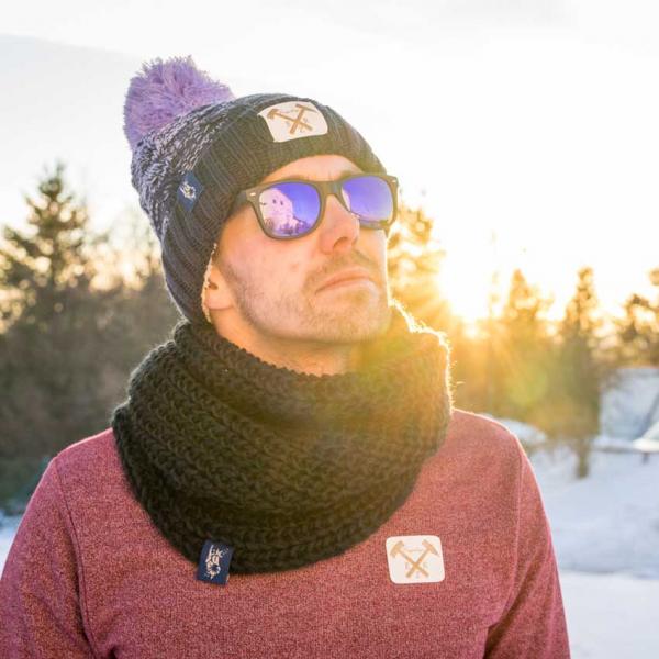 Strickmütze Erzgebirge Lila Unisex