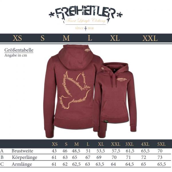 Bio Premium Ladies Hoodie Taube Cherry